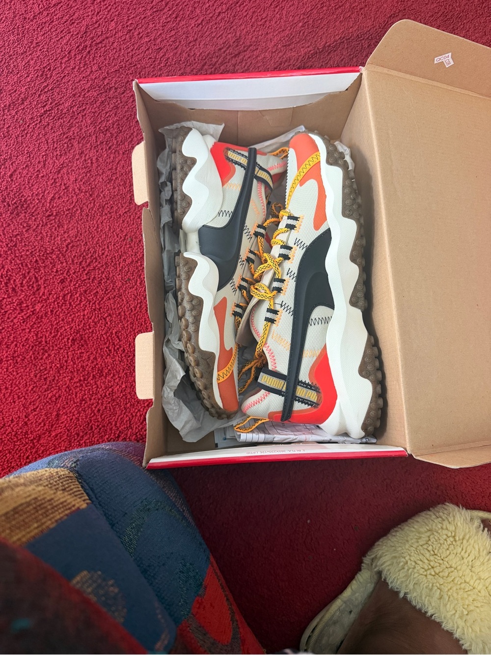 Puma Orange and Black Trail Runner Sneakers